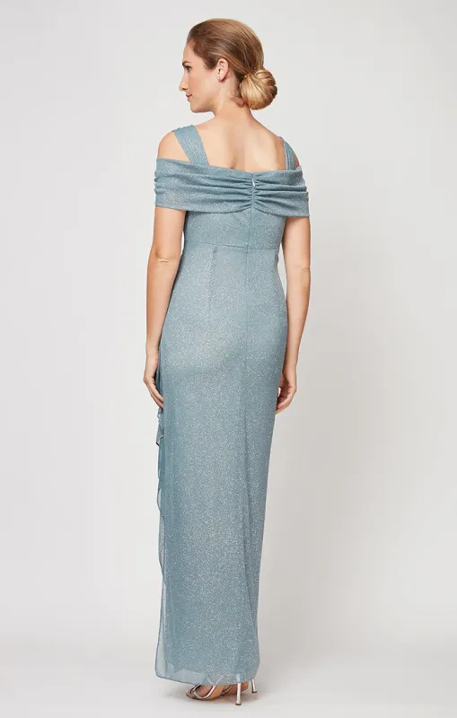 Regular - Hannah Glitter Mesh Gown made by Alex Evenings