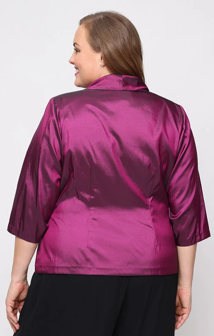Regular - Taffeta Blouse with Collar and Decorative Side Closure sold by Alex Evenings product image thumbnail 2
