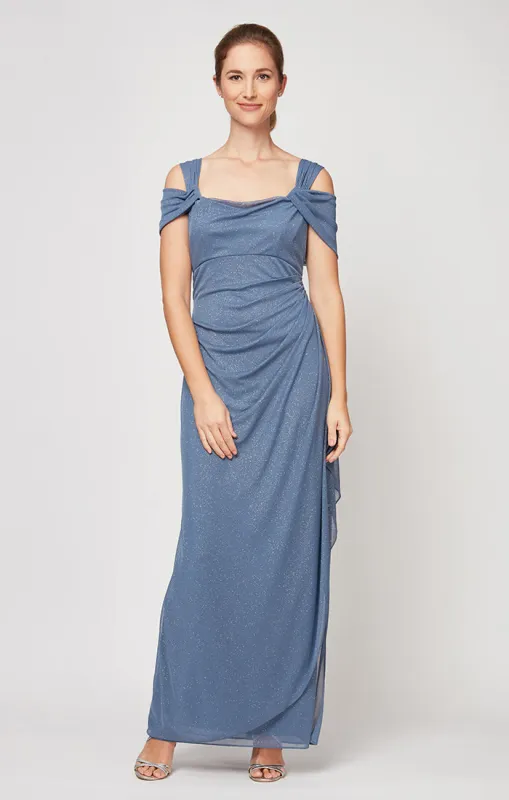 Plus Hannah Glitter Mesh Gown made by Alex Evenings