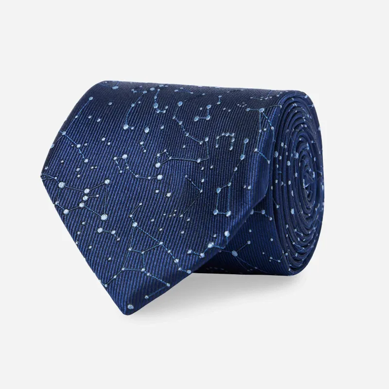 Constellation Space Navy Tie made by Alex Evenings