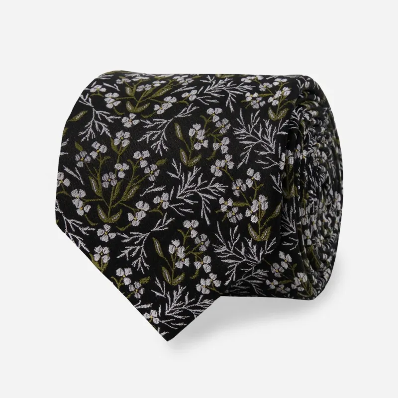 Kelly Ventura x The Tie Bar Primrose Black Tie made by Alex Evenings