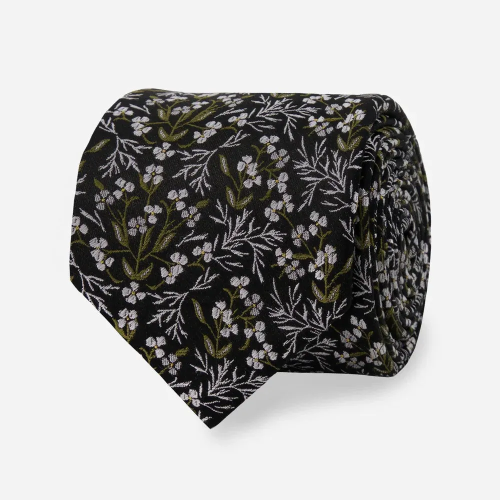 Kelly Ventura x The Tie Bar Primrose Black Tie sold by Alex Evenings