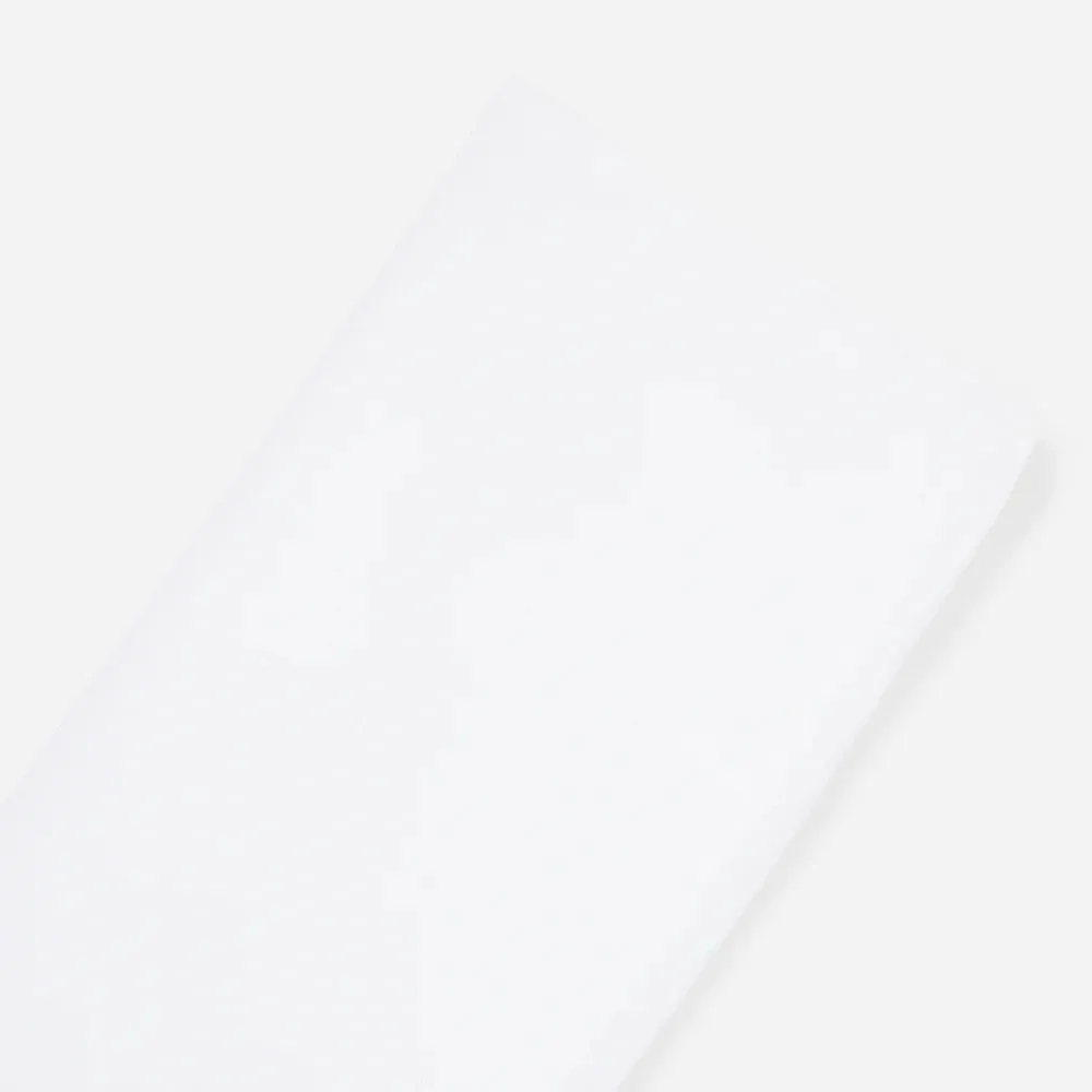 Solid White Cotton Pocket Square sold by Alex Evenings product image thumbnail 3