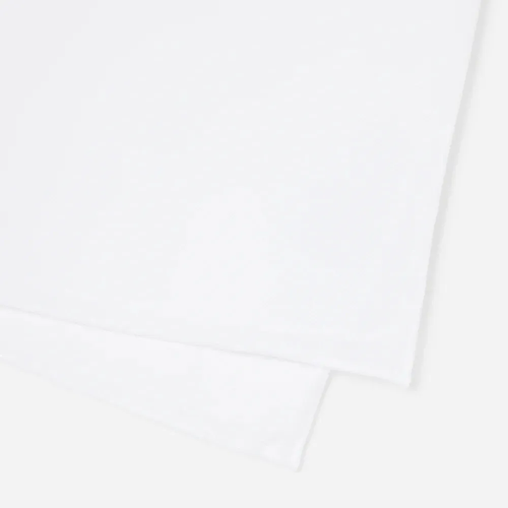 Solid White Cotton Pocket Square sold by Alex Evenings product image thumbnail 4