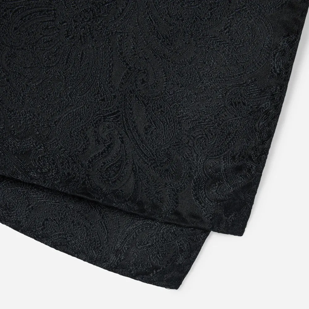 Designer Paisley Black Pocket Square sold by Alex Evenings product image thumbnail 3