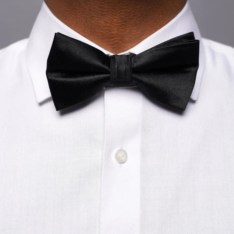 Solid Satin Bow Tie made by Alex Evenings