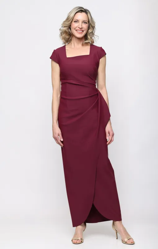 Long Square Neck Contour Collection Dress made by Alex Evenings