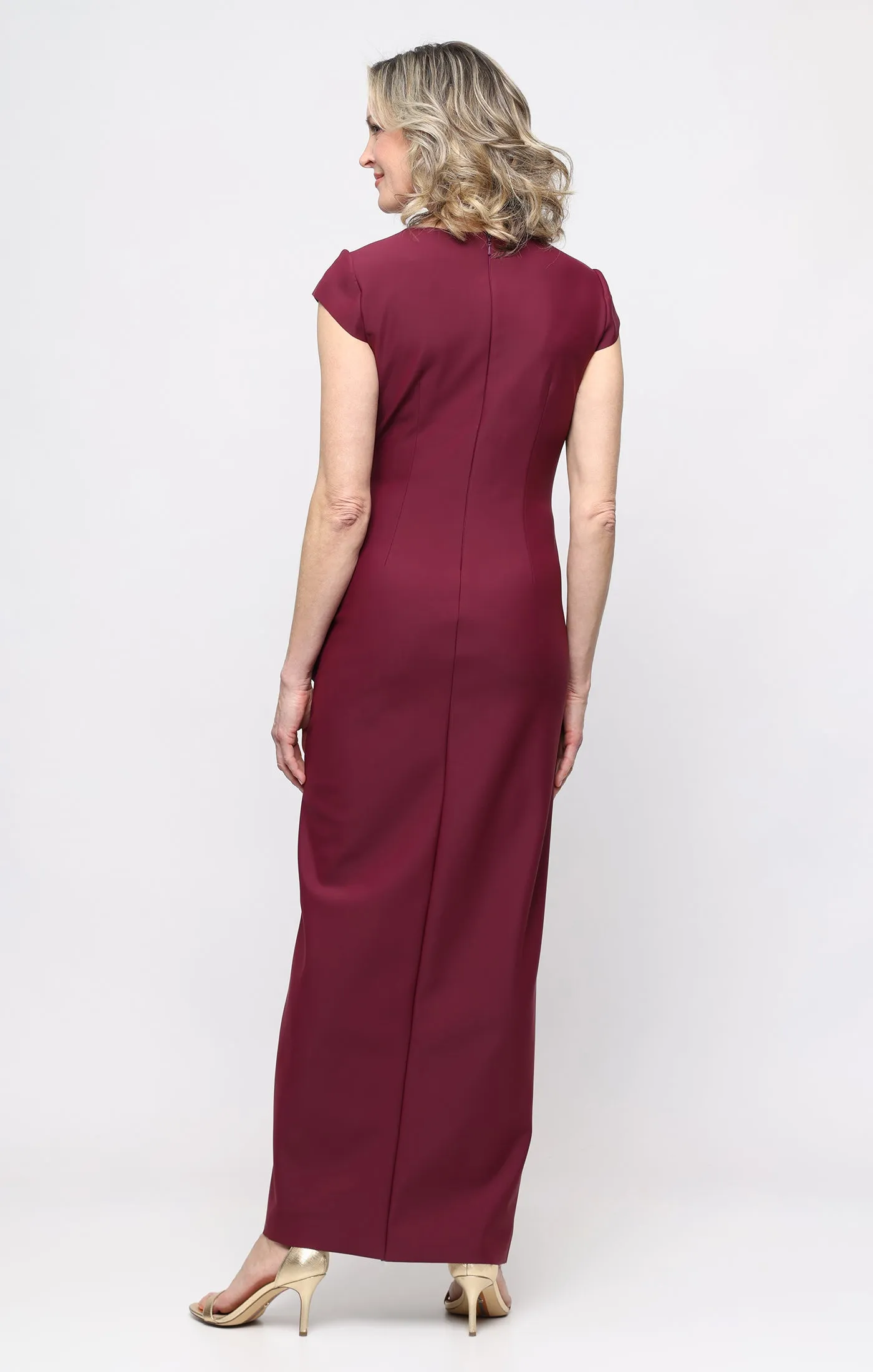 Long Square Neck Contour Collection Dress sold by Alex Evenings product image thumbnail 3
