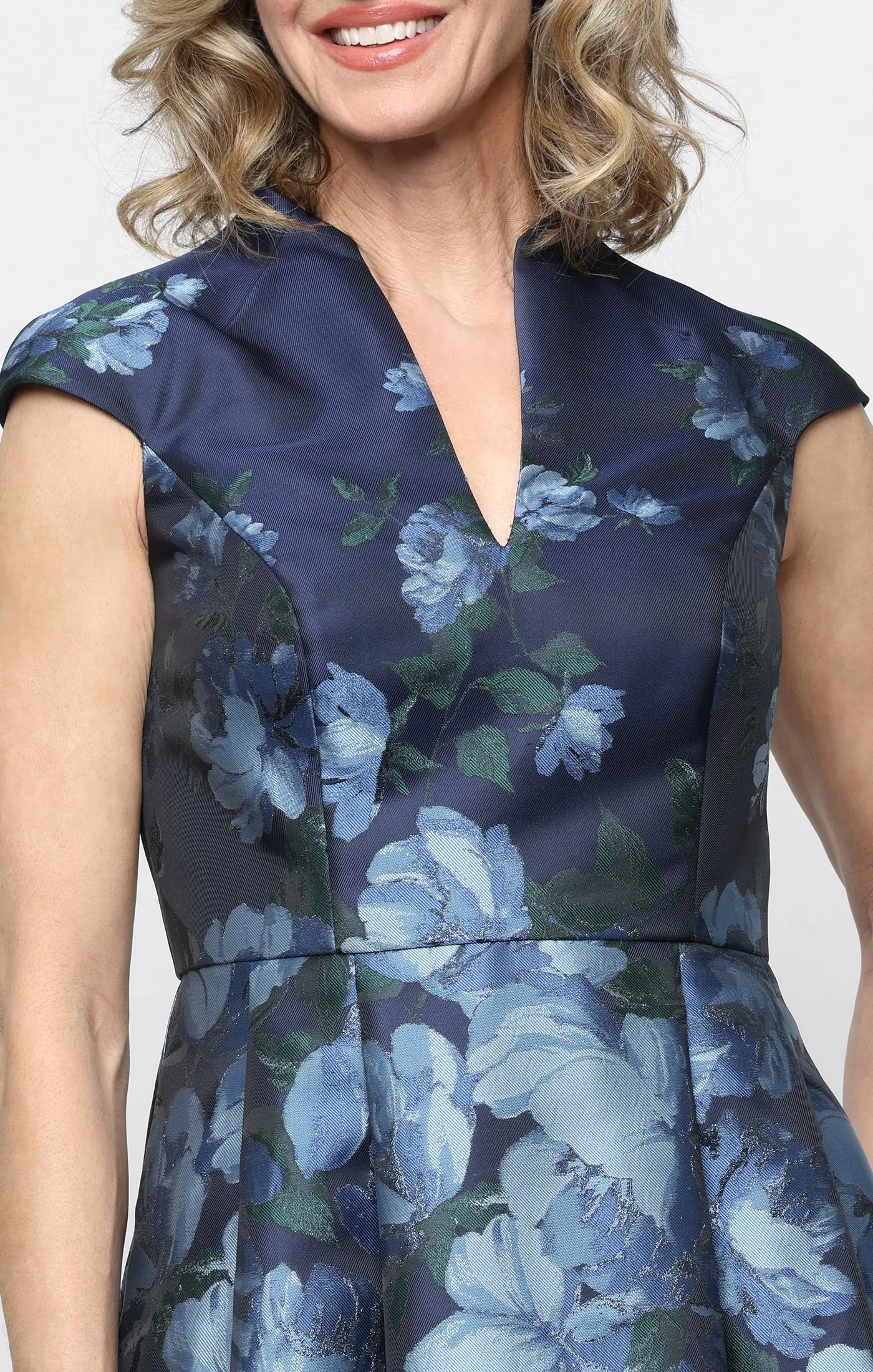 Josephine Jacquard V-Neck A-Line Gown sold by Alex Evenings product image thumbnail 2