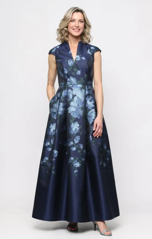 Josephine Floral Jacquard Gown made by Alex Evenings