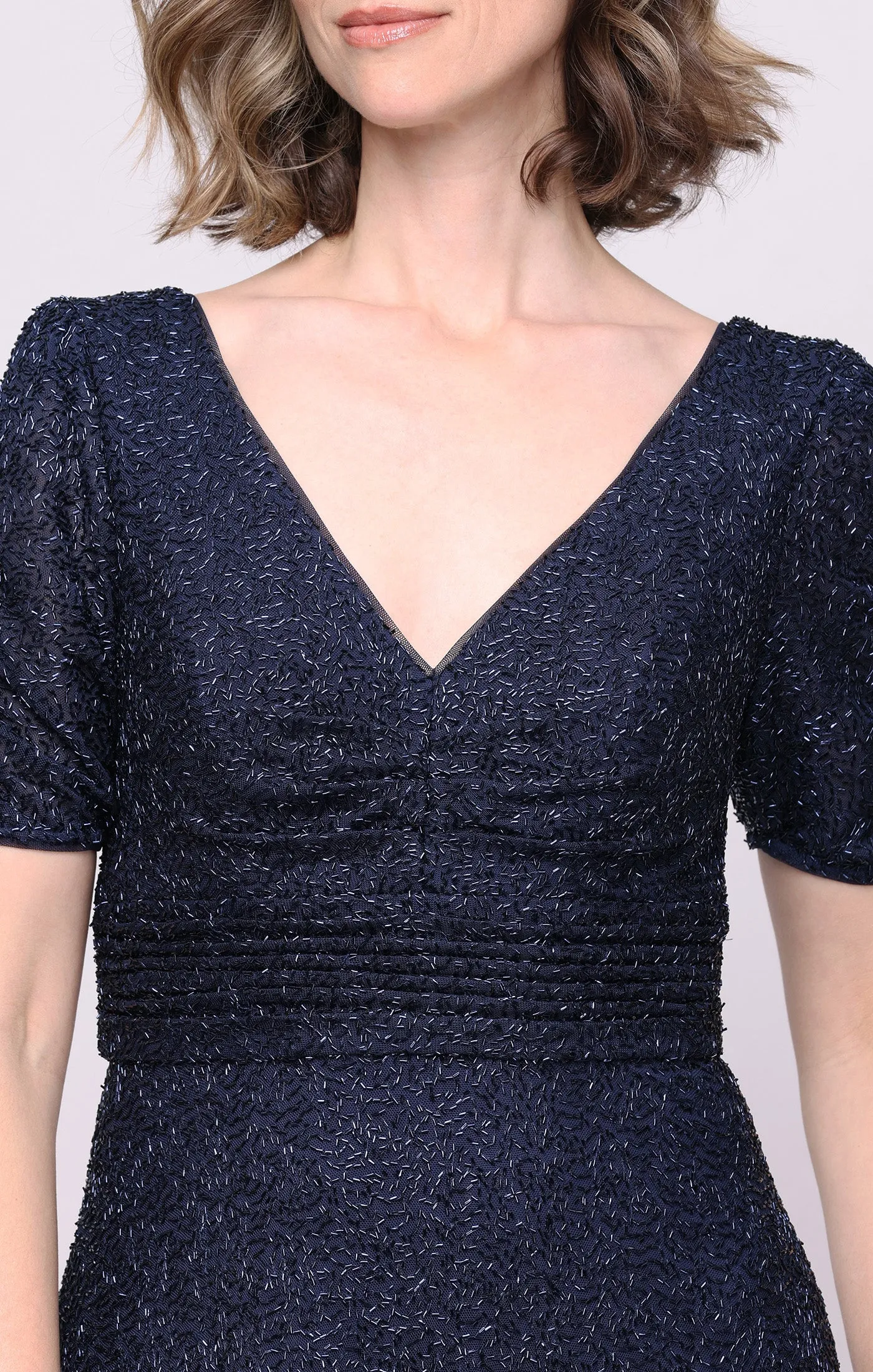 Long Sequin Dress with Ruched Waist sold by Alex Evenings product image thumbnail 2