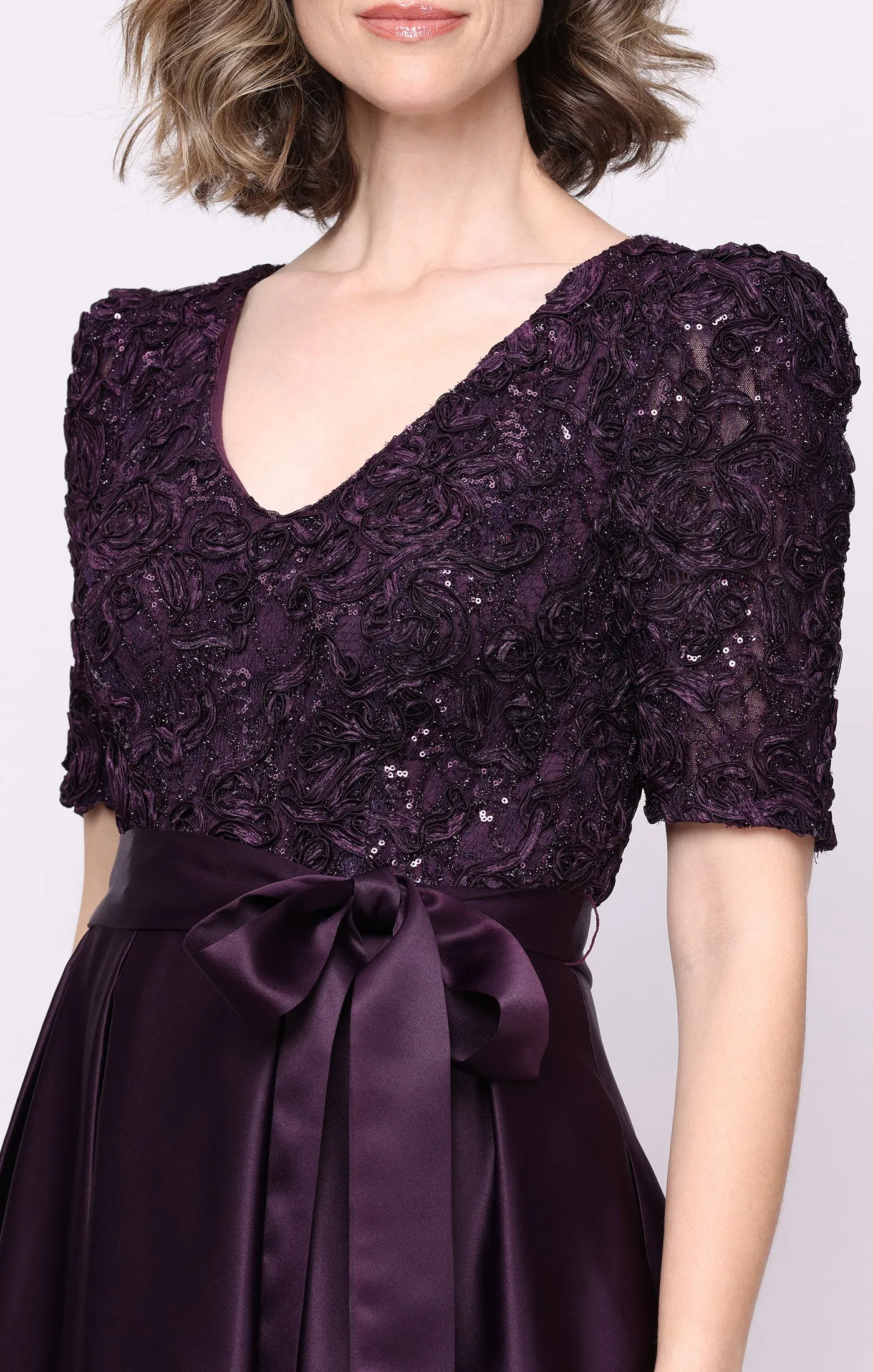 Petite Catherine Empire Waist Soutache Dress sold by Alex Evenings product image thumbnail 2
