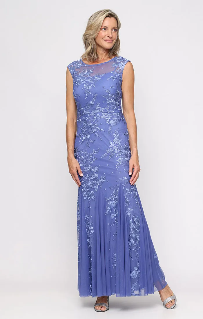 Regular - Kelsey Embroidered Godet Detail Dress sold by Alex Evenings