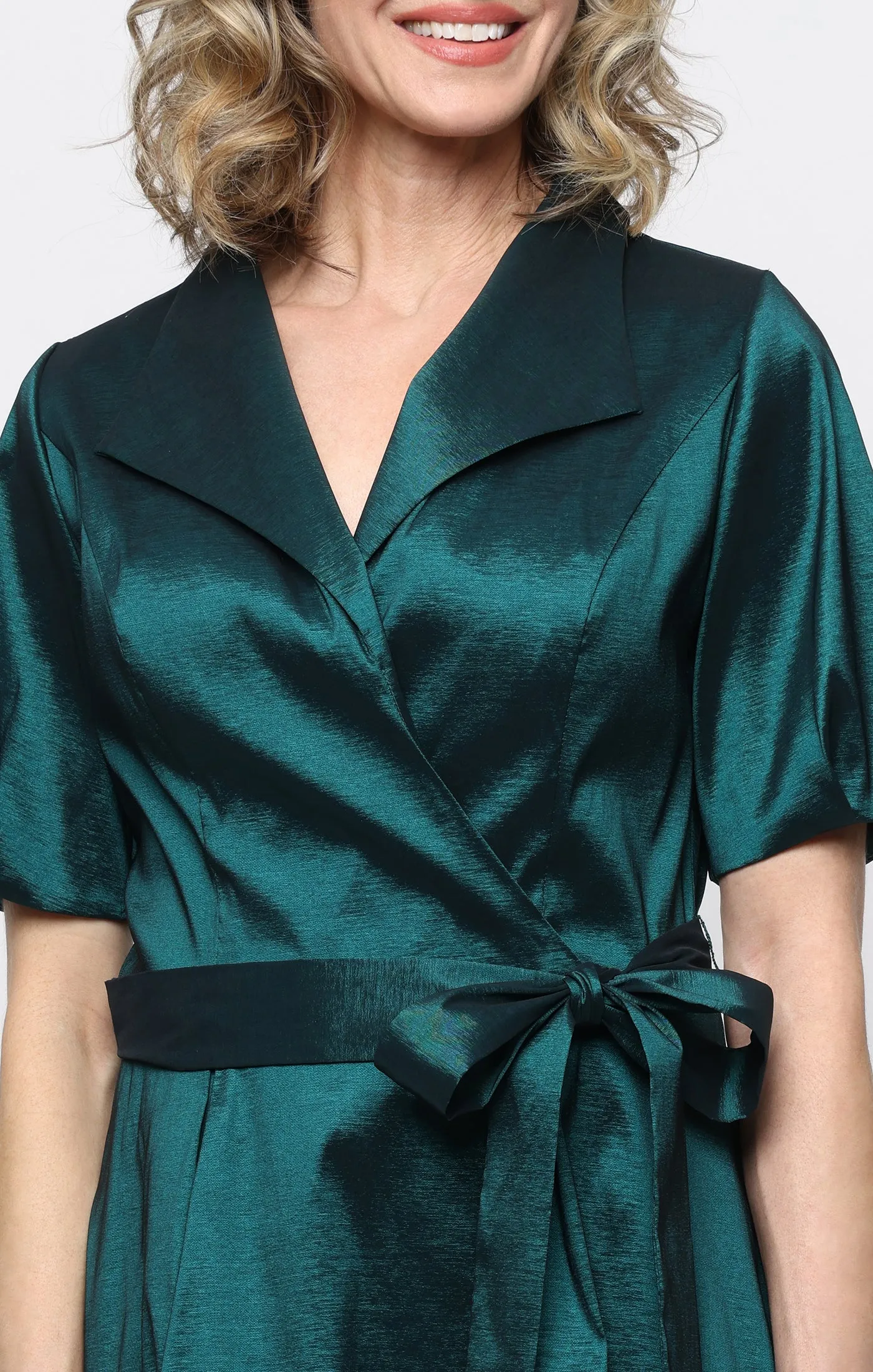 Stretch Taffeta Surplice-Neckline A-Line Gown sold by Alex Evenings product image thumbnail 2