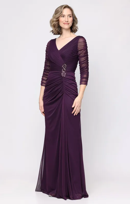 Long Mesh Dress with Embellishment Detail made by Alex Evenings