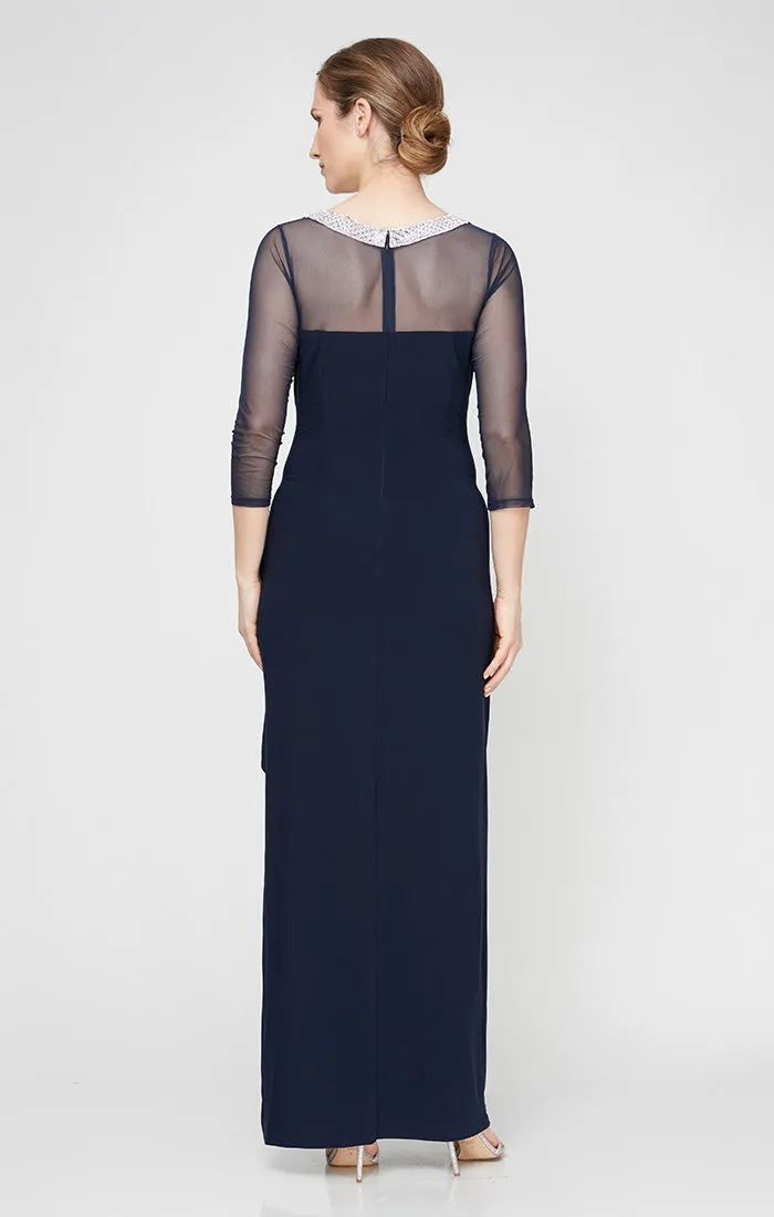 Plus - Matte Jersey Illusion-Neckline Ruched Gown sold by Alex Evenings product image thumbnail 2