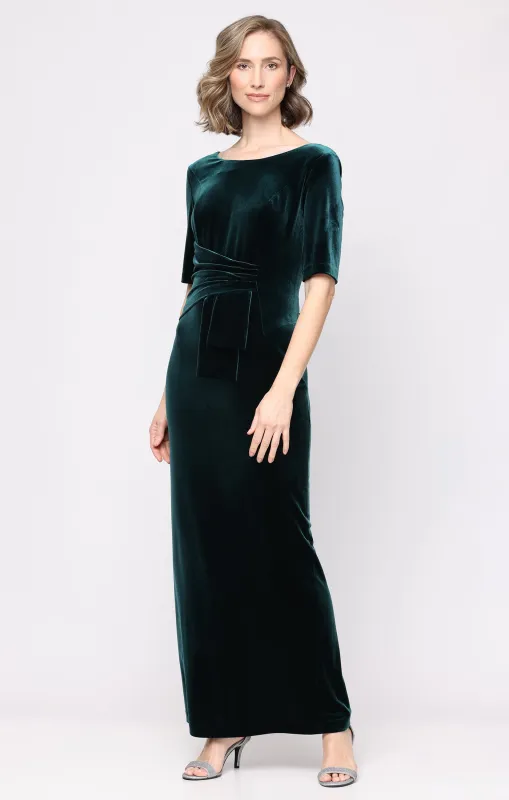 Plus Laura Velvet Ruched Dress made by Alex Evenings