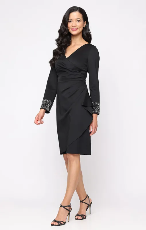 Regular - Short Stretch Scuba Crepe Dress made by Alex Evenings