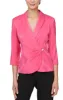 3/4 Sleeve Side Closure Blouse with Collar and Decorative Closure sold by Alex Evenings