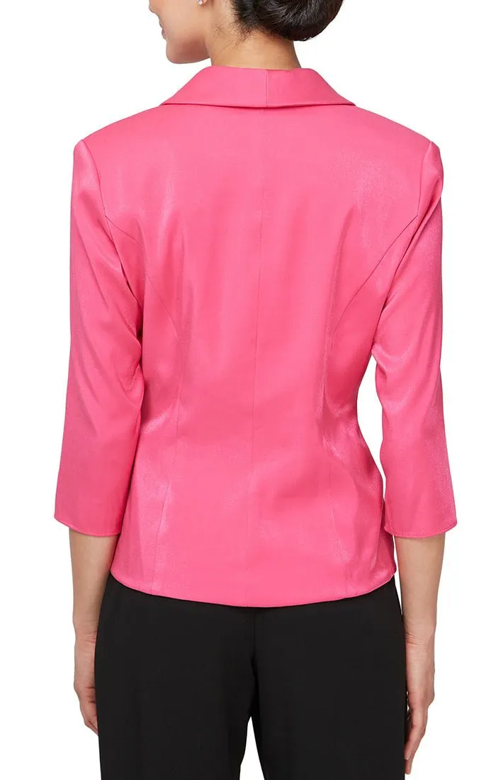 Regular - 3/4 Sleeve Side Closure Blouse with Collar and Decorative Closure sold by Alex Evenings product image thumbnail 4