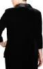 Plus 3/4 Sleeve Side Closure Velvet Blouse with Modified Peplum and Satin Collar sold by Alex Evenings