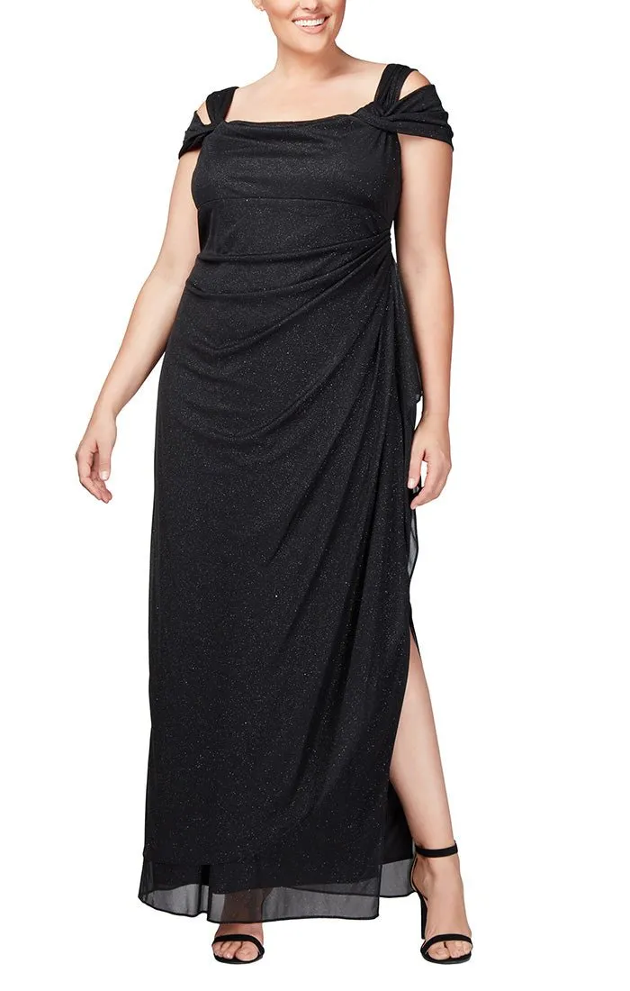 Hannah Glitter Mesh Gown sold by Alex Evenings product image thumbnail 3