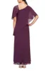 *Asymmetric Overlay Chiffon Gown with L-Shaped Neckline sold by Alex Evenings