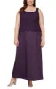 Plus Glitter Lace & Satin Skirt Jacket Dress with Open Jacket sold by Alex Evenings
