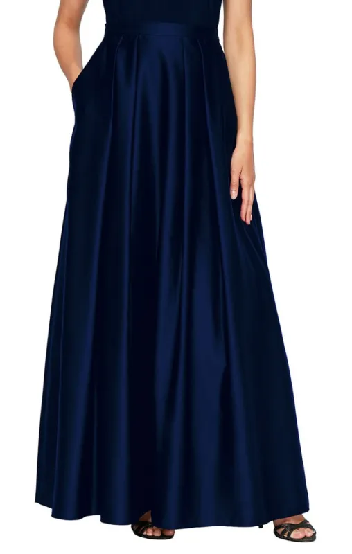 Petite Satin Ballgown Skirt with Pockets and Inverted Pleat Detail sold by Alex Evenings