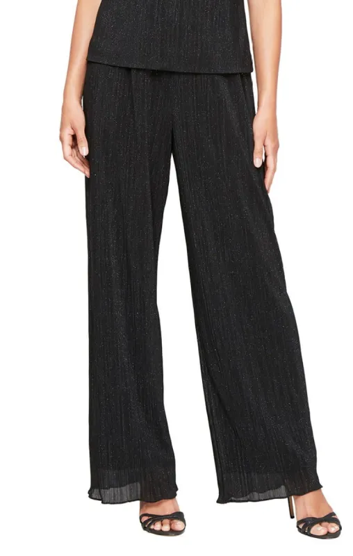 Regular - Straight Leg Glitter Mesh Pant sold by Alex Evenings