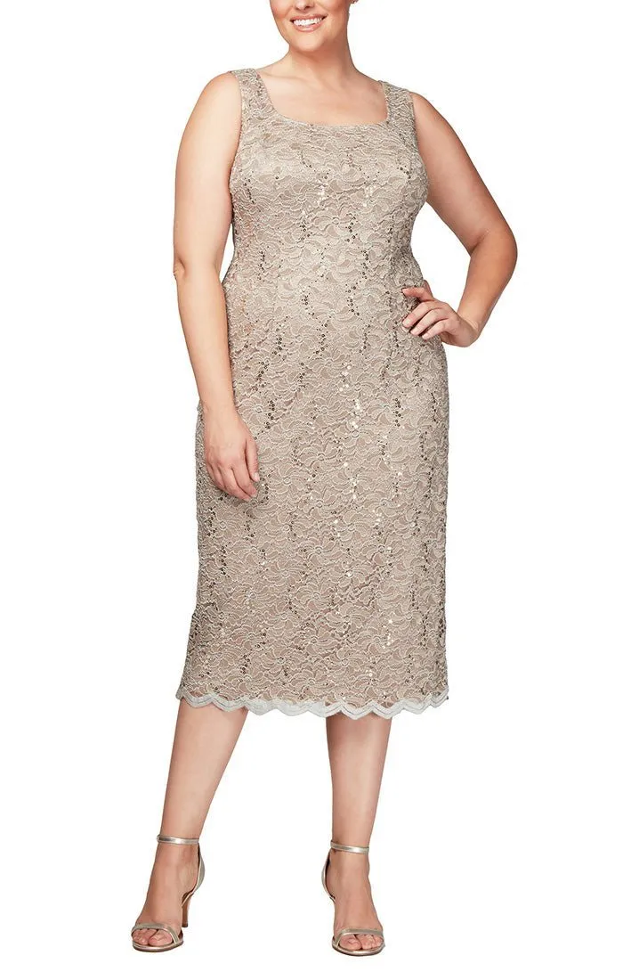 Plus - Sheath Sequin Lace Jacket Dress sold by Alex Evenings product image thumbnail 2