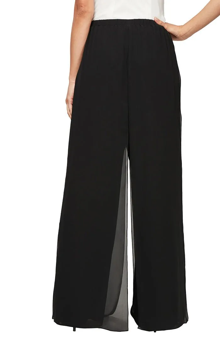 Wide Leg Chiffon Carwash Pant sold by Alex Evenings product image thumbnail 2