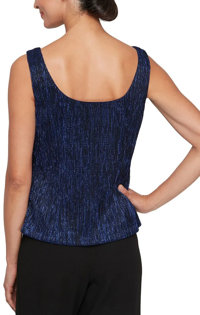 Plus - 3/4 Sleeve Scoop Neck Twinset with Open Foldover Detail Jacket sold by Alex Evenings product image thumbnail 3