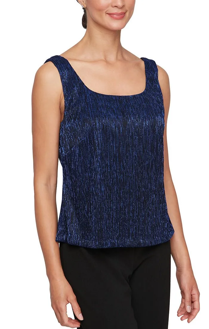 Plus - 3/4 Sleeve Scoop Neck Twinset with Open Foldover Detail Jacket sold by Alex Evenings product image thumbnail 4