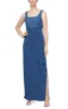 Petite - Empire Waist Bolero Jacket Dress with Open Jacket, Scoop Neck Bodice and Cascade Detail Skirt sold by Alex Evenings