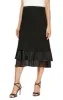 Tea-Length Satin Chiffon Triple Tier Hem Skirt sold by Alex Evenings