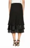Tea-Length Satin Chiffon Triple Tier Hem Skirt sold by Alex Evenings
