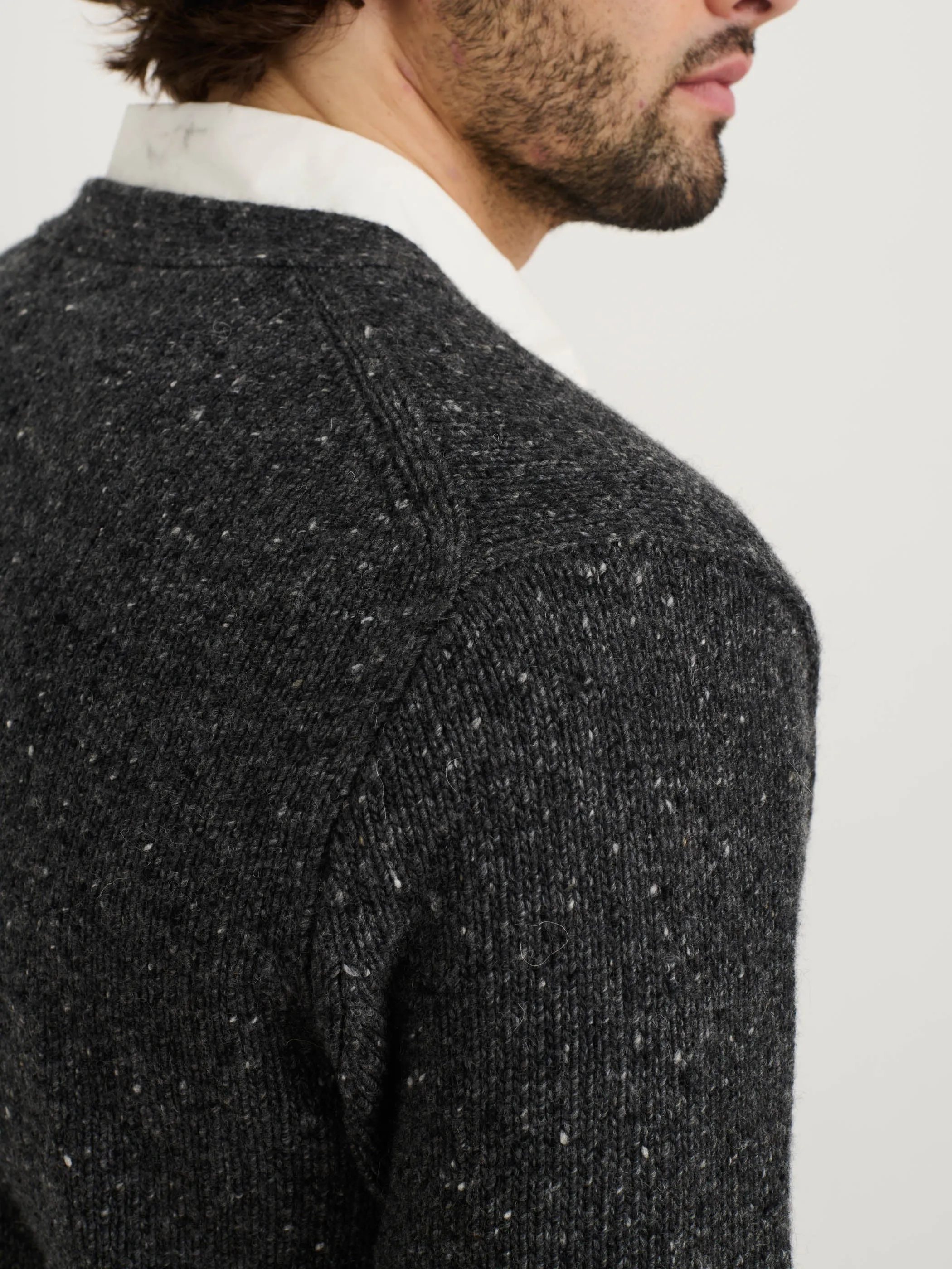 Hockney Cardigan in Donegal Wool sold by Alex Mill product image thumbnail 4