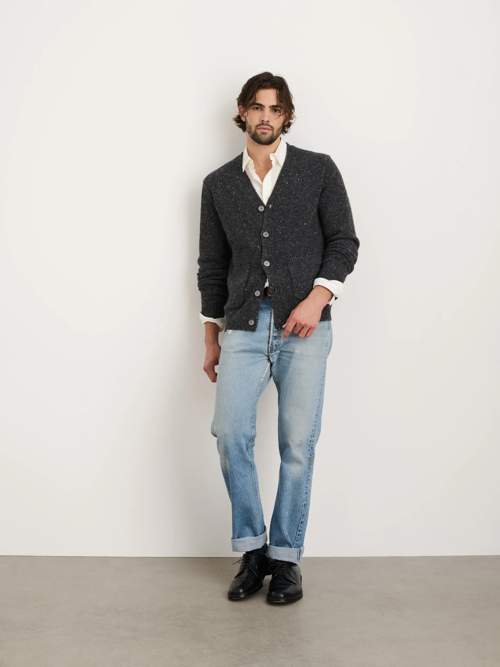 Hockney Cardigan in Donegal Wool sold by Alex Mill product image thumbnail 2