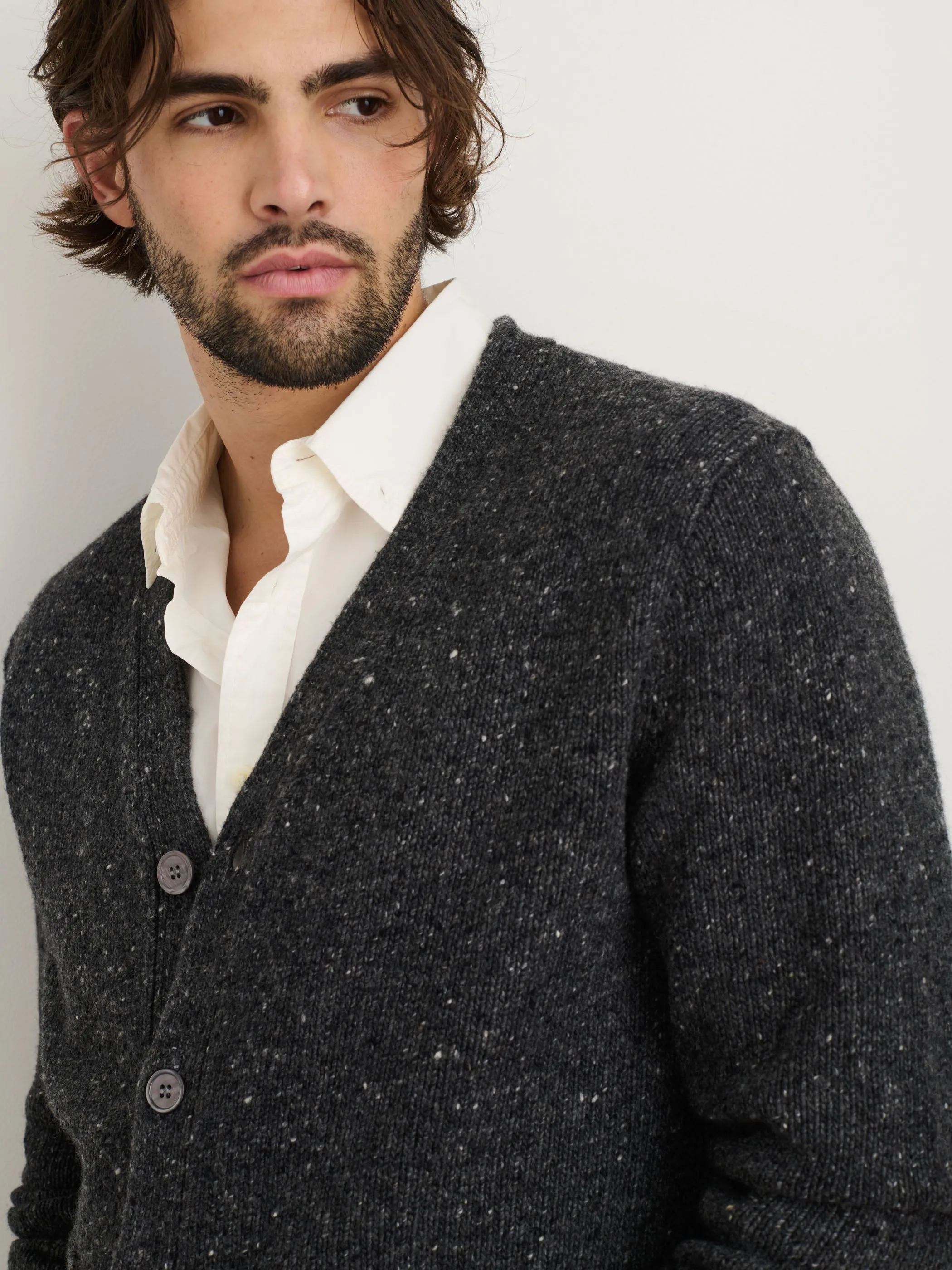 Hockney Cardigan in Donegal Wool sold by Alex Mill product image thumbnail 3