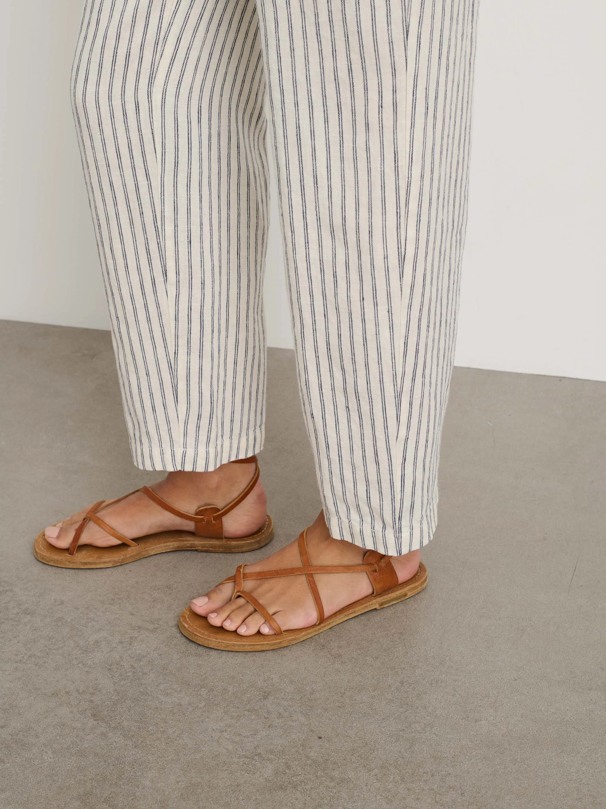 Angelina Pant in Double Stripe Linen sold by Alex Mill product image thumbnail 5