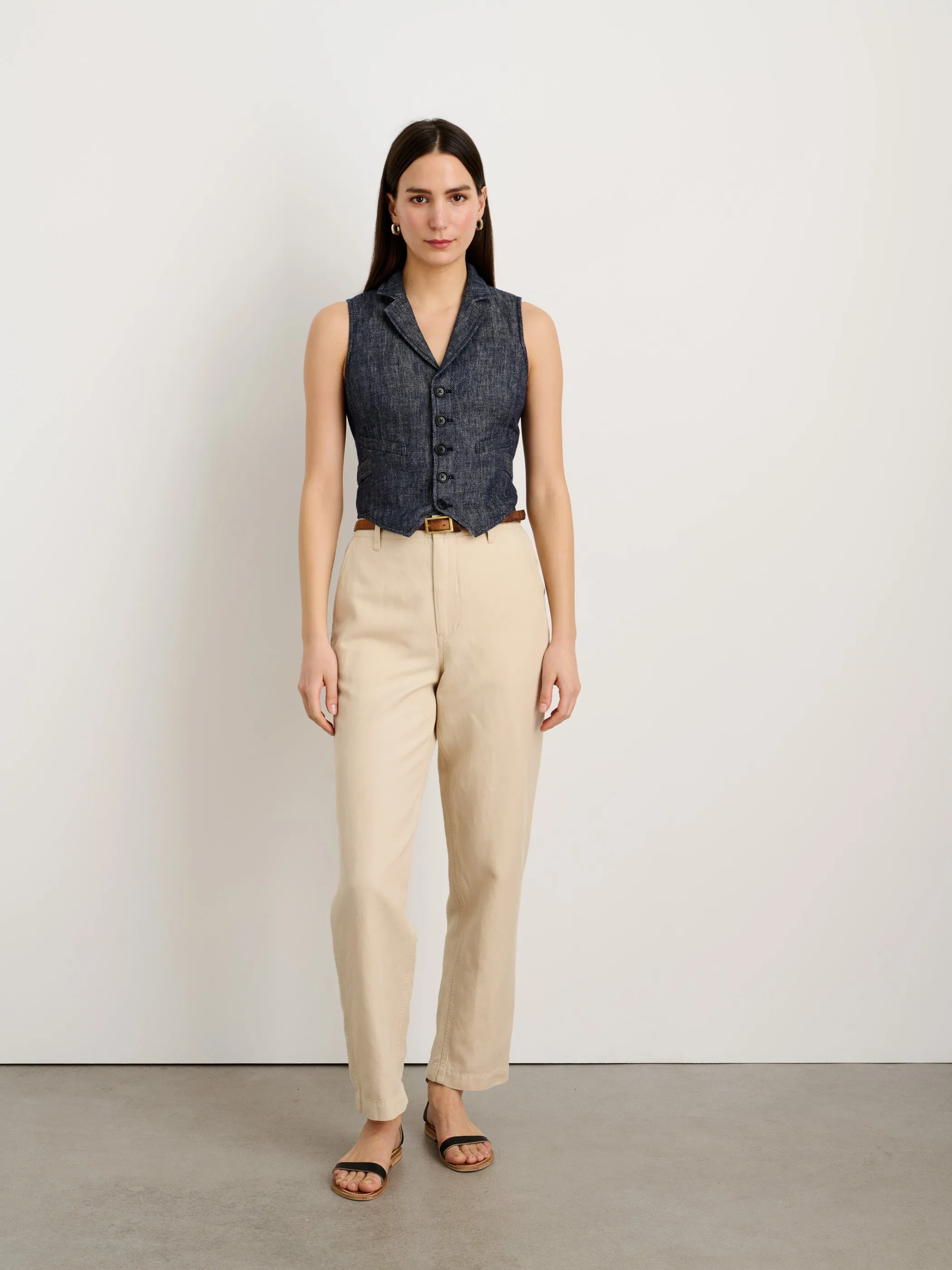 Suitish Vest in Linen Herringbone sold by Alex Mill product image thumbnail 2