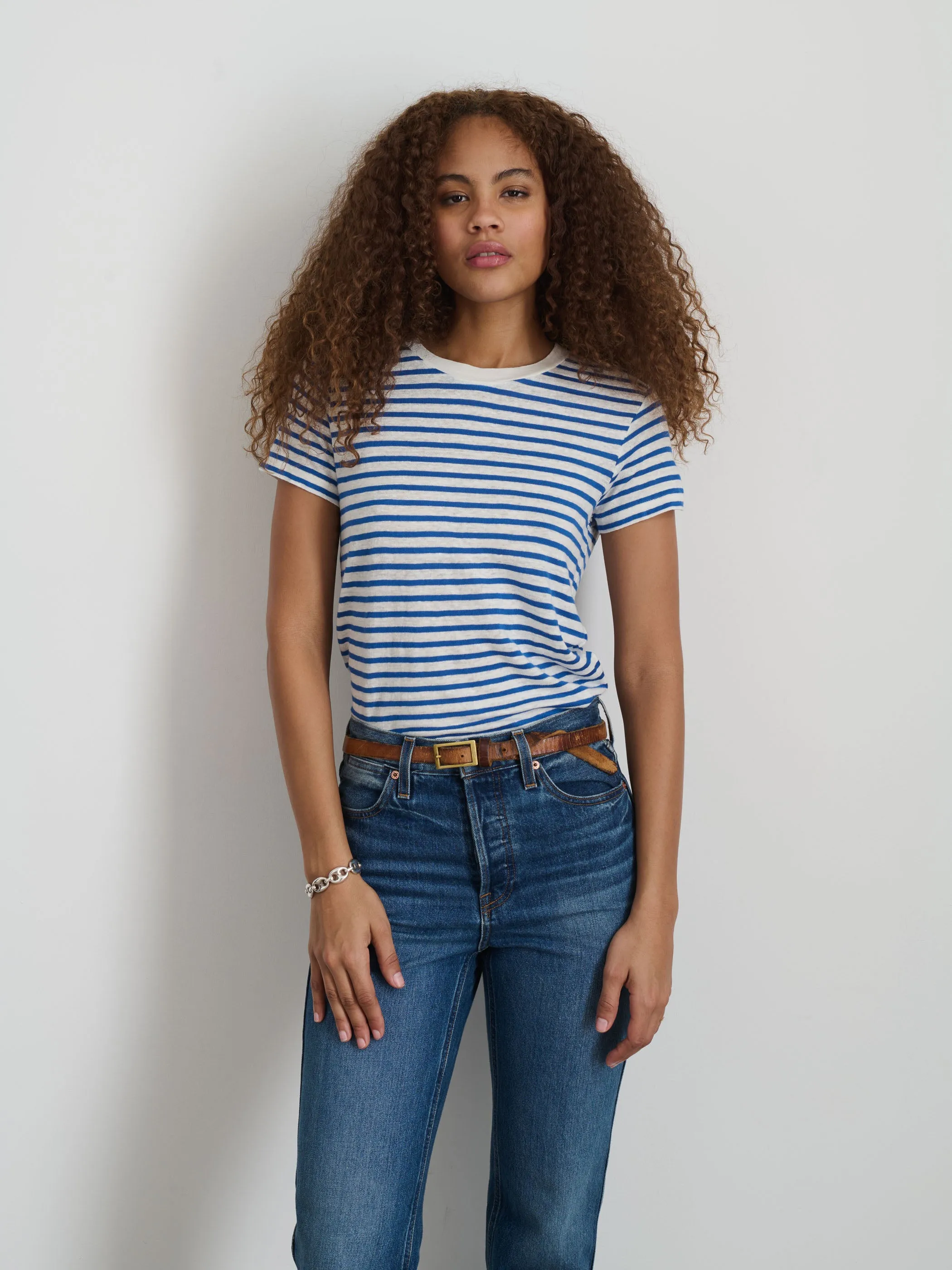Prospect Striped Tee in Linen sold by Alex Mill product image thumbnail 4