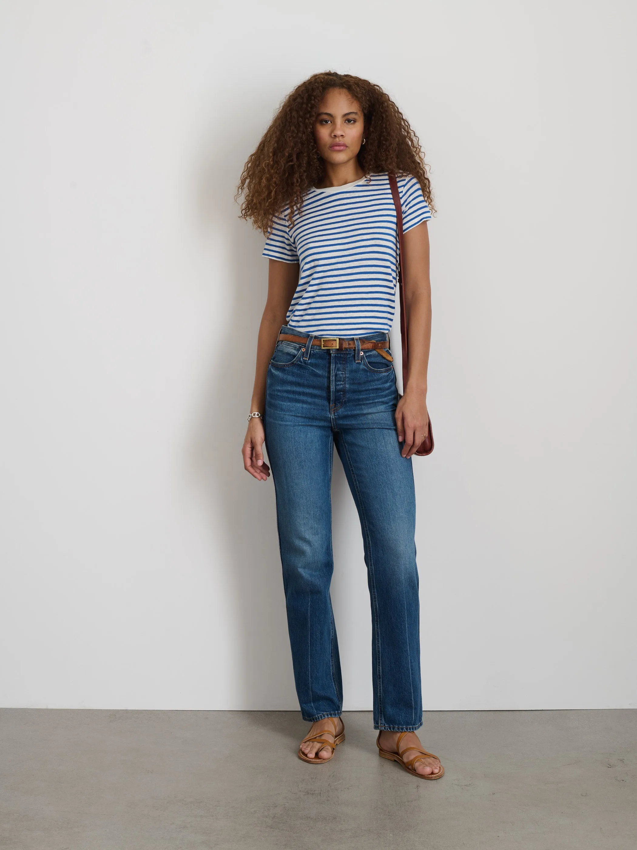 Prospect Striped Tee in Linen sold by Alex Mill product image thumbnail 3