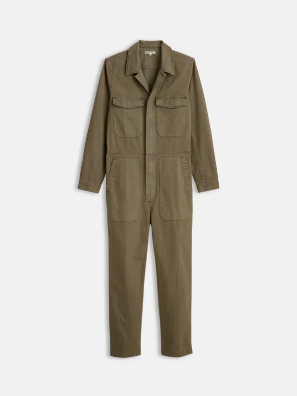 Zip Jumpsuit in Herringbone sold by Alex Mill
