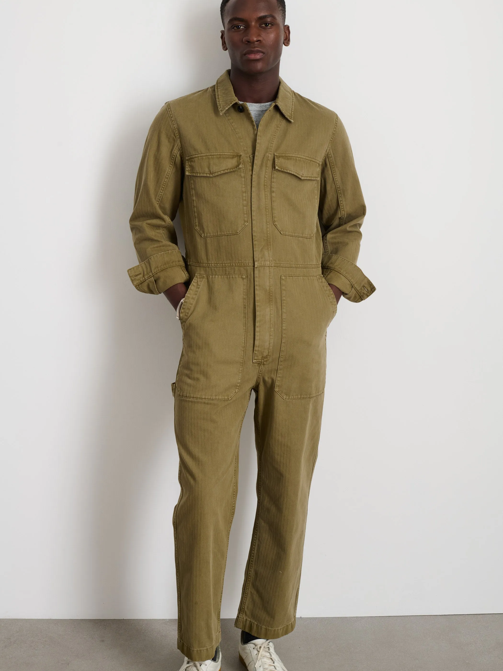 Zip Jumpsuit in Herringbone sold by Alex Mill product image thumbnail 3
