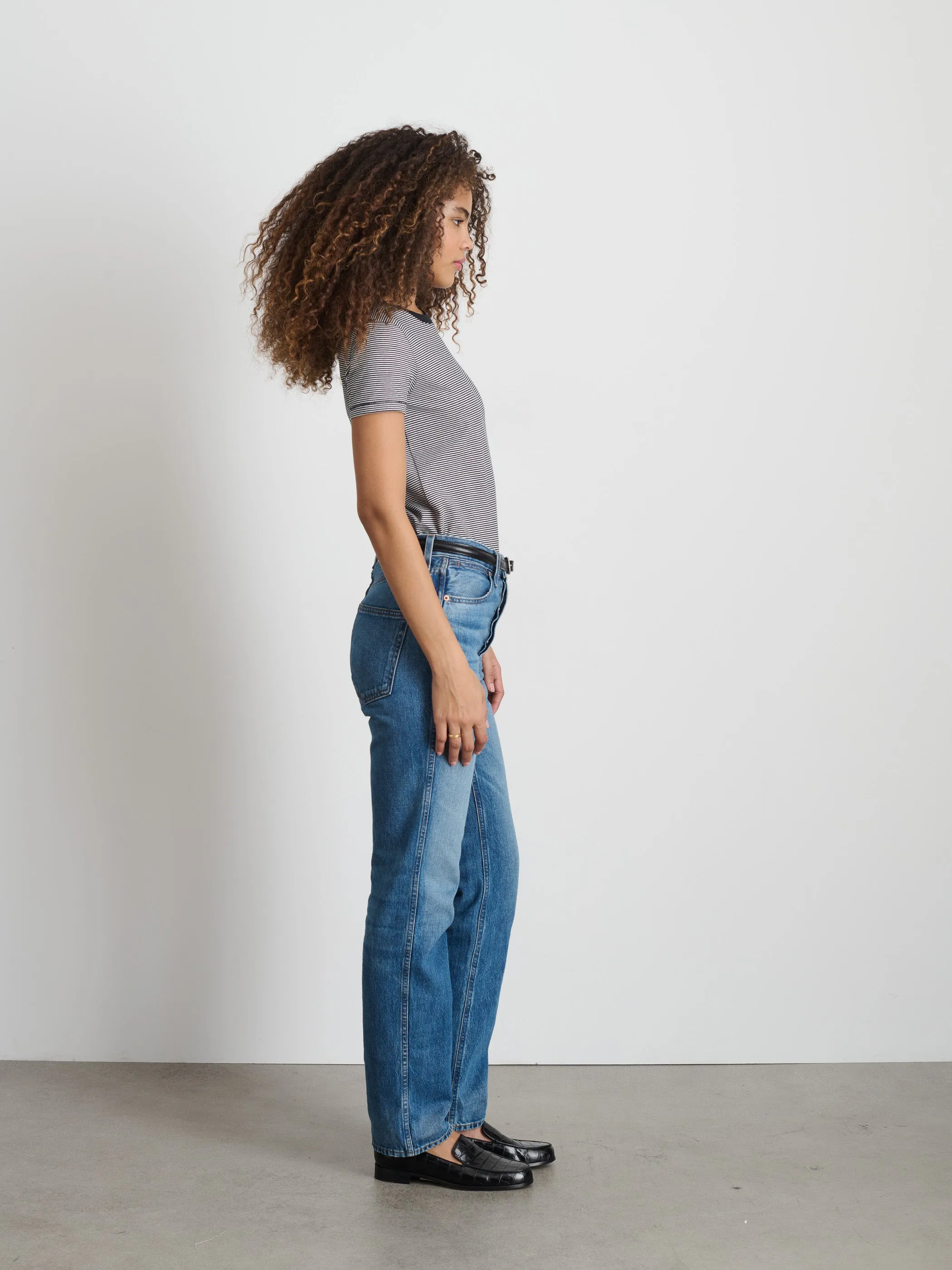 Prospect Tee in Striped Cotton Jersey sold by Alex Mill product image thumbnail 4