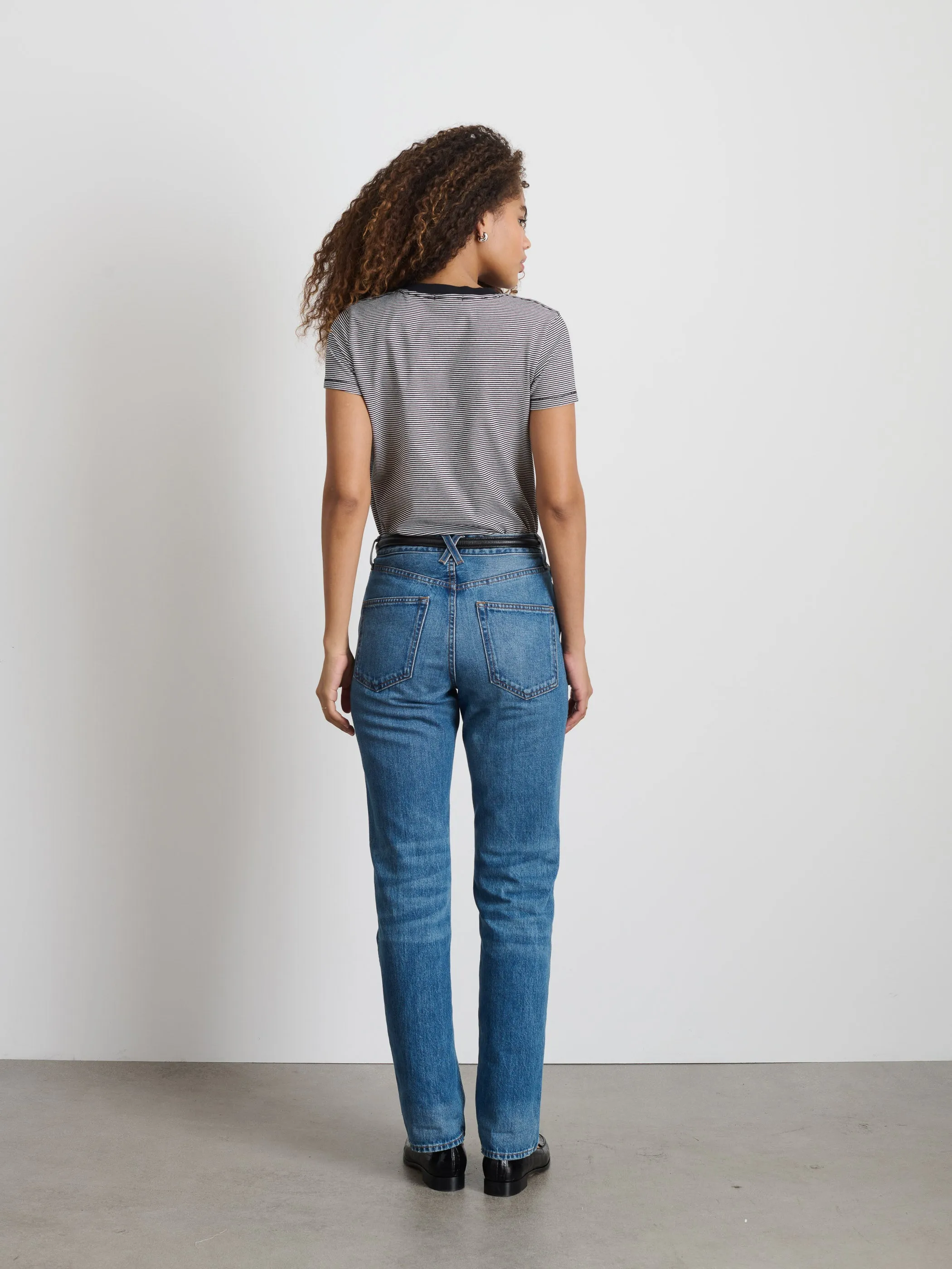 Prospect Tee in Striped Cotton Jersey sold by Alex Mill product image thumbnail 5