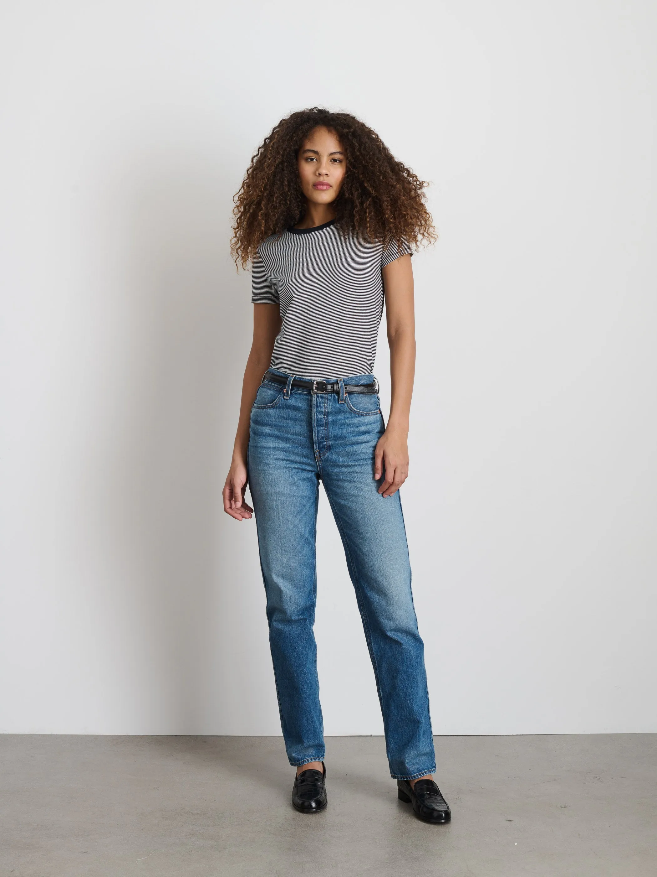 Prospect Tee in Striped Cotton Jersey sold by Alex Mill product image thumbnail 3
