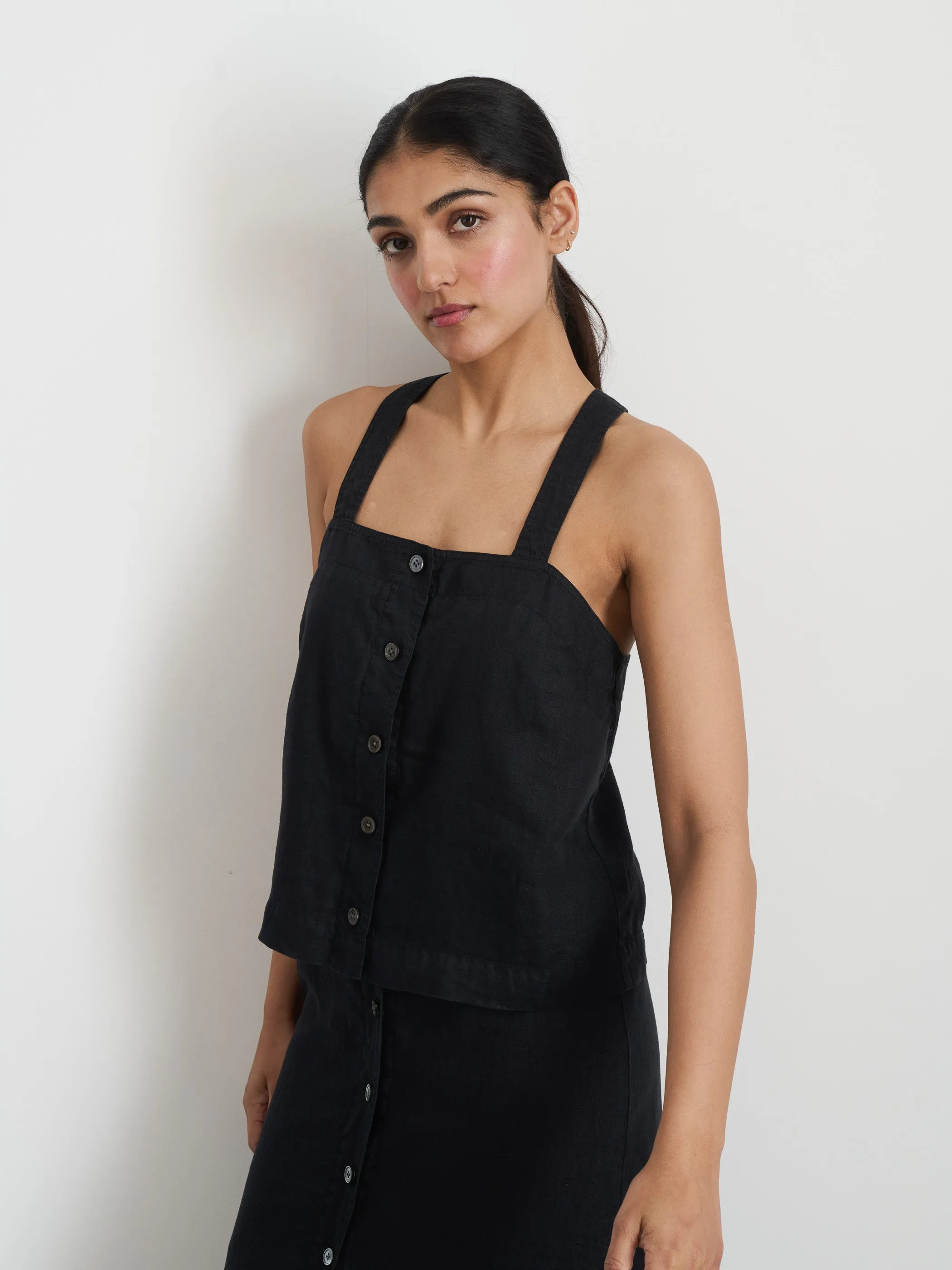 Zoe Tank In Linen sold by Alex Mill product image thumbnail 2